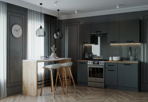 Кухонный гарнитур Антрацит-2000 столешница 26 мм в Пангоды - pangody.mebel-tymen.ru | фото