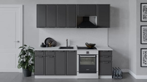 Кухонный гарнитур «Белладжио» длиной 220 см Белый, Софт графит в Пангоды - pangody.mebel-tymen.ru | фото