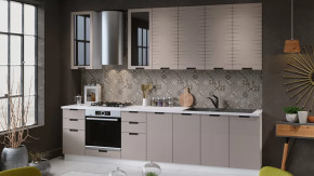 Кухонный гарнитур «Гренада» №15 Белый, Холст латте в Пангоды - pangody.mebel-tymen.ru | фото