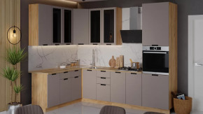 Кухонный гарнитур «Гренада» №16 Дуб Крафт золотой, Холст латте в Пангоды - pangody.mebel-tymen.ru | фото