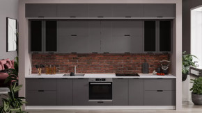 Кухонный гарнитур «Гренада» №19 Белый, Холст Вулкан в Пангоды - pangody.mebel-tymen.ru | фото