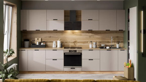 Кухонный гарнитур «Гренада» №8 Дуб Крафт золотой, Холст латте в Пангоды - pangody.mebel-tymen.ru | фото