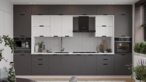 Кухонный гарнитур «Гренада» №9 Белый, Холст Белый, Холст Вулкан в Пангоды - pangody.mebel-tymen.ru | фото