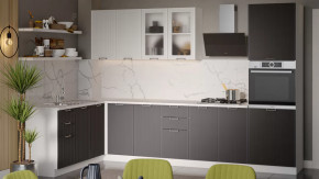 Кухонный гарнитур «Кимберли» №4 Белый, Сноу, Муссон в Пангоды - pangody.mebel-tymen.ru | фото