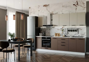 Кухонный гарнитур Латте-2800 столешница 38 мм в Пангоды - pangody.mebel-tymen.ru | фото