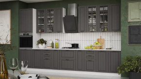 Кухонный гарнитур «Лина» №7 Белый, Графит в Пангоды - pangody.mebel-tymen.ru | фото