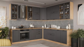 Кухонный гарнитур «Лина» №8 Дуб Крафт золотой, Графит в Пангоды - pangody.mebel-tymen.ru | фото