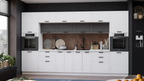 Кухонный гарнитур «Лорас» №3 Белый, Холст белый, Холст вулкан в Пангоды - pangody.mebel-tymen.ru | фото