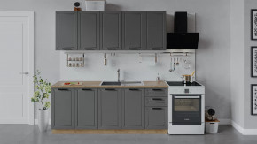 Кухонный гарнитур «Лорас» длиной 200 см Дуб крафт золотой/Холст вулкан в Пангоды - pangody.mebel-tymen.ru | фото