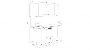 Кухонный гарнитур «Лорас» длиной 200 см со шкафом НБ в Пангоды - pangody.mebel-tymen.ru | фото