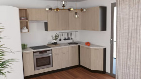 Кухонный гарнитур Надежда прайм 5 2300*1500 мм в Пангоды - pangody.mebel-tymen.ru | фото