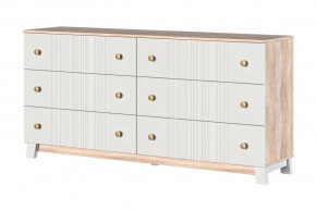 Ланзетти Комод 6 ящиков Дуб Торонто/Жемчуг в Пангоды - pangody.mebel-tymen.ru | фото