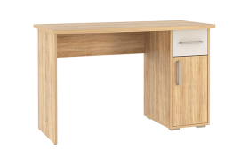 Стол компьютерный 1200 Лайт-1 дуб сонома/белый в Пангоды - pangody.mebel-tymen.ru | фото