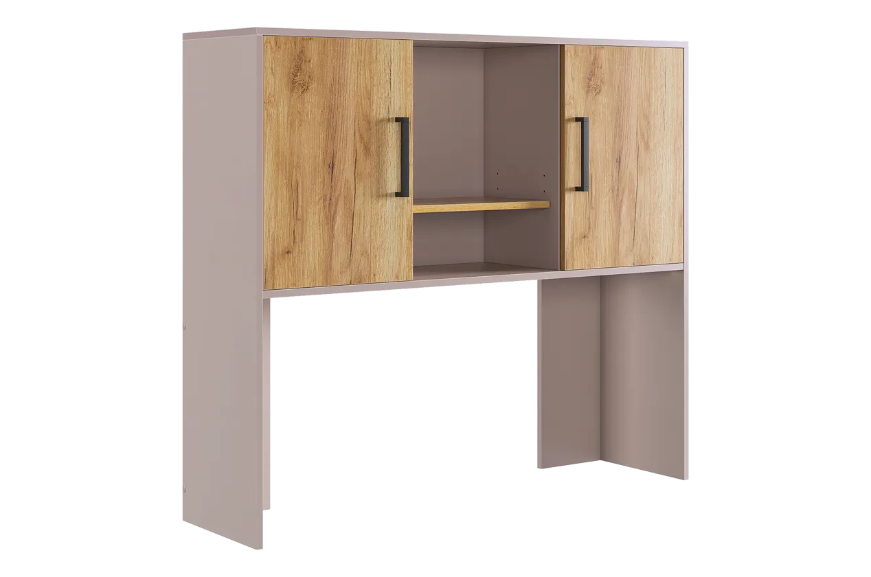 Надстройка стола компьютерного 1200 Лайт-2 кашемир/дуб крафт золотой в Пангоды - pangody.mebel-tymen.ru | фото