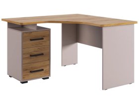 Стол компьютерный 1200 угловой Лайт-2 кашемир/дуб крафт золотой в Пангоды - pangody.mebel-tymen.ru | фото