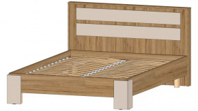 Ленора Кровать 1400 Дуб вотан/Кашемир в Пангоды - pangody.mebel-tymen.ru | фото