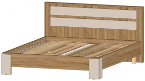 Ленора Кровать 1600 Дуб вотан/Кашемир в Пангоды - pangody.mebel-tymen.ru | фото