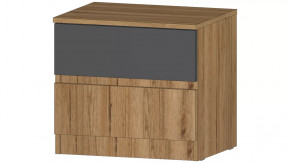 Ленора Тумба прикроватная Дуб вотан/Графит в Пангоды - pangody.mebel-tymen.ru | фото