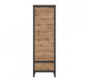 LOFT шкаф REG1D1S (Дуб вотан/Черный) в Пангоды - pangody.mebel-tymen.ru | фото