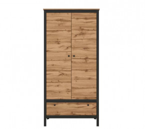 LOFT шкаф SZF2D1S (Дуб вотан/Черный) в Пангоды - pangody.mebel-tymen.ru | фото