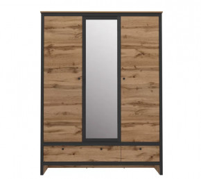 LOFT шкаф SZF3D2S (Дуб вотан/ Черный) в Пангоды - pangody.mebel-tymen.ru | фото