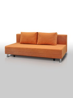 Диван Комфорт Лайт без подлокотников 2 подушки апельсин в Пангоды - pangody.mebel-tymen.ru | фото