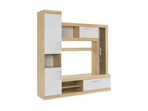 Мини-стенка Макси дуб сонома/белое дерево в Пангоды - pangody.mebel-tymen.ru | фото