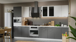 Модульная кухня «Габриэлла» Белый/Сноу/Титан в Пангоды - pangody.mebel-tymen.ru | фото