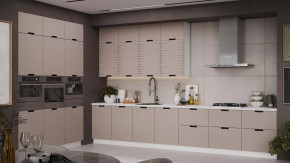 Модульная кухня «Гренада» Белый, Холст латте в Пангоды - pangody.mebel-tymen.ru | фото