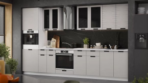 Модульная кухня «Гренада» Белый, Холст мокко в Пангоды - pangody.mebel-tymen.ru | фото