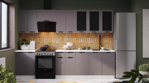 Модульная кухня «Гренада» Белый, Холст Вулкан в Пангоды - pangody.mebel-tymen.ru | фото