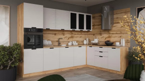 Модульная кухня «Гренада» Дуб Крафт золотой, Холст мокко в Пангоды - pangody.mebel-tymen.ru | фото