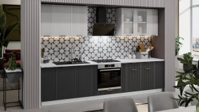 Модульная кухня «Кимберли» Белый, Сноу, Титан в Пангоды - pangody.mebel-tymen.ru | фото