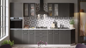 Модульная кухня «Кимберли» Белый, Титан в Пангоды - pangody.mebel-tymen.ru | фото