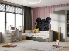 Модульная подростковая Кент-1 Дуб Крафт Белый/Антрацит в Пангоды - pangody.mebel-tymen.ru | фото