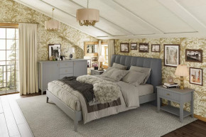 Модульная спальня Никеа Серый шифер/Лак Антрацит в Пангоды - pangody.mebel-tymen.ru | фото