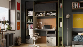 Набор детской мебели «Оксфорд-2» №2 Матера, Дуб крафт белый с рисунком в Пангоды - pangody.mebel-tymen.ru | фото