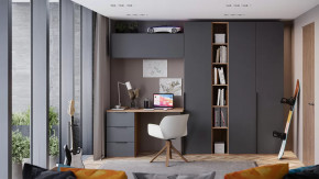 Набор детской мебели «Порто» №3 Яблоня Беллуно, Графит софт в Пангоды - pangody.mebel-tymen.ru | фото