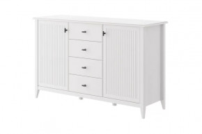 Никеа Комод 4 ящика 2 двери Белый в Пангоды - pangody.mebel-tymen.ru | фото