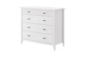 Никеа Комод 5 ящиков Белый в Пангоды - pangody.mebel-tymen.ru | фото
