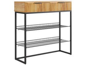 Обувница Классная 1 дуб крафт золотой/акация светлая/черный муар в Пангоды - pangody.mebel-tymen.ru | фото