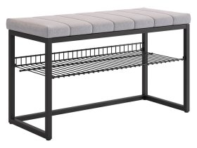 Обувница Классная 2 черный муар/оникс (велюр) в Пангоды - pangody.mebel-tymen.ru | фото