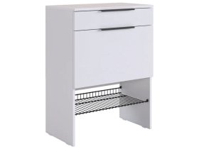 Обувница Баско белое дерево/белое дерево в Пангоды - pangody.mebel-tymen.ru | фото