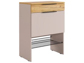 Обувница Баско кашемир/дуб крафт золотой в Пангоды - pangody.mebel-tymen.ru | фото