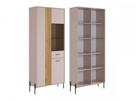 Шкаф двухдверный (со стеклом) Доминика в Пангоды - pangody.mebel-tymen.ru | фото