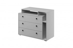 Оскар Комод 3 ящика Белый снег в Пангоды - pangody.mebel-tymen.ru | фото