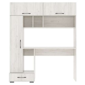 Стол компьютерный "ПКС- 1" (ш1500*г570*в1800мм), ЛДСП дуб крафт белый (Памир) в Пангоды - pangody.mebel-tymen.ru | фото