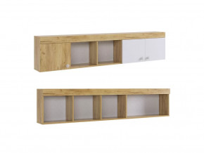 Полка Форсаж дуб крафт золотой/белый в Пангоды - pangody.mebel-tymen.ru | фото