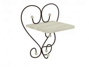 Полка настенная Милсон белая-металл коричневый в Пангоды - pangody.mebel-tymen.ru | фото