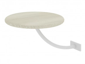 Полка прикроватная круглая Милсон белая в Пангоды - pangody.mebel-tymen.ru | фото